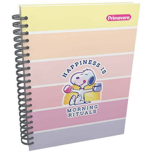 Cuaderno Argollado Grande Multimaterias Snoopy Morning Rituals