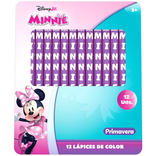 Colores  Minnie Mouse Caja Metalica Niña X 12