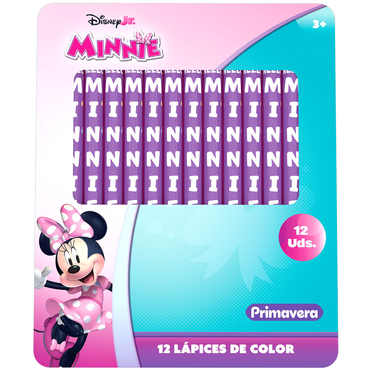 Colores Minnie Mouse Caja Metalica Niña X 12