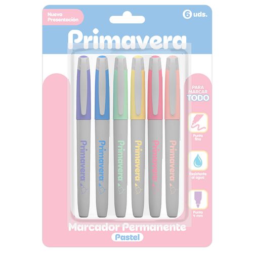 Marcadores Permanentes Pastel x 6