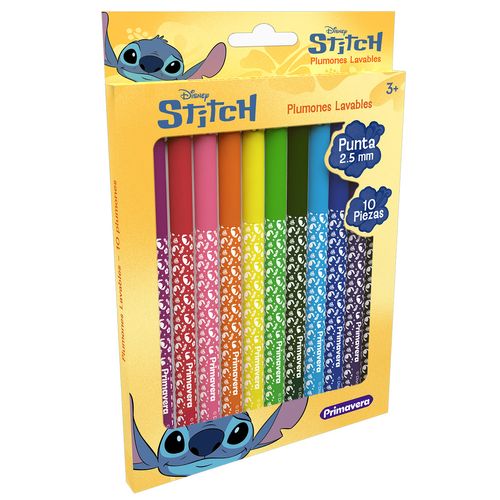 Plumón Lavable  Stitch Niña X10