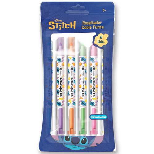 Resaltador Doble Punta  Stitch Pastel X6