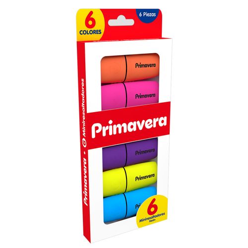 Mini Resaltador Neón Primavera  X 6