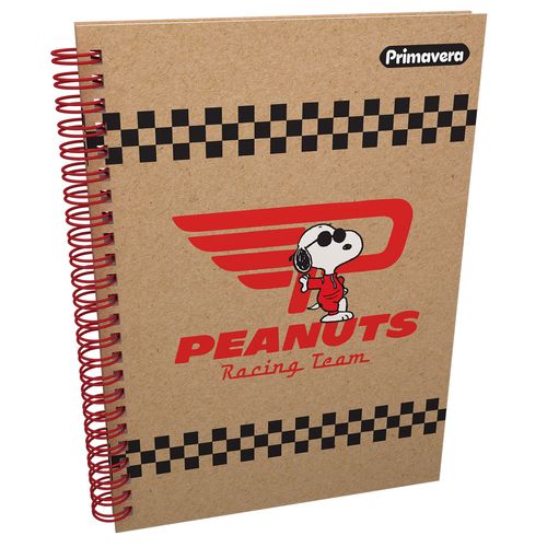 Cuaderno Argollado Pasta Dura  Snoopy Kraft Grande Racing Team