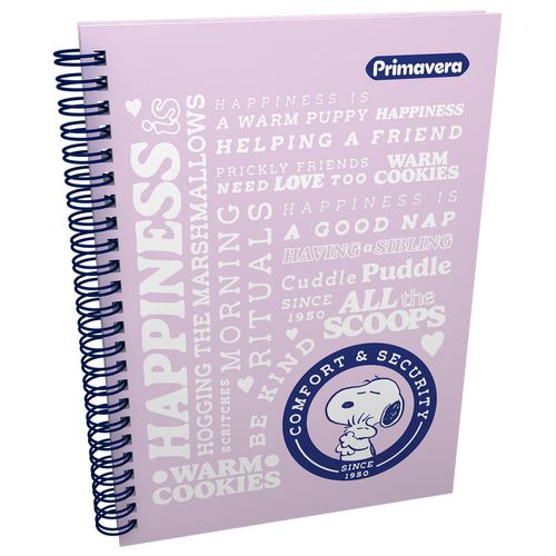 Cuaderno Argollado Pasta Dura  Snoopy Happiness