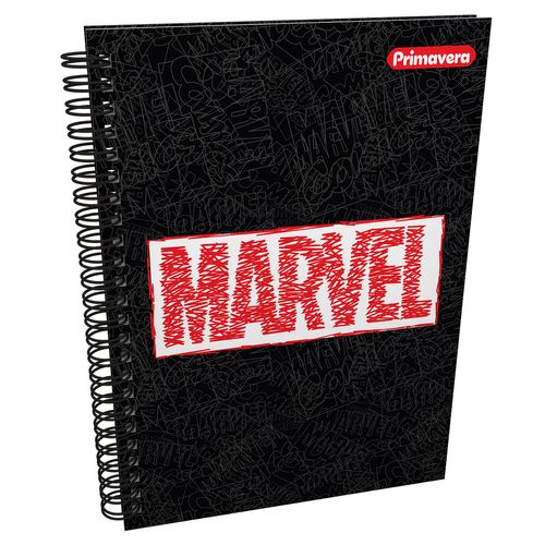 Cuaderno Argollado Pasta Dura  Marvel Logos Grande Negro