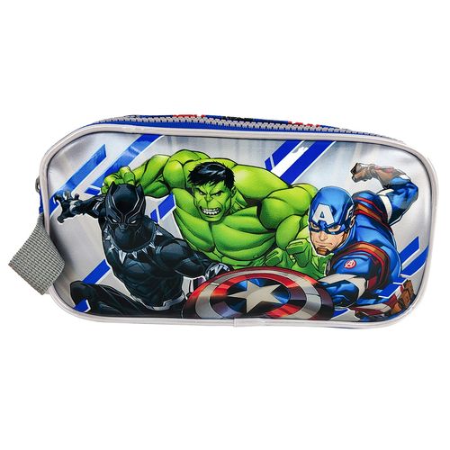 Cartuchera Premium  Avengers Black Panther, Capitán América y Hulk