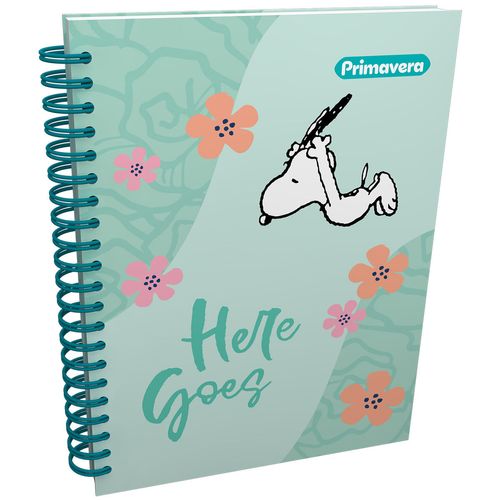 Cuaderno Argollado  Snoopy Multimaterias Mujer Here Goes