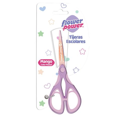 Tijeras  Flower Power Pastel Violeta