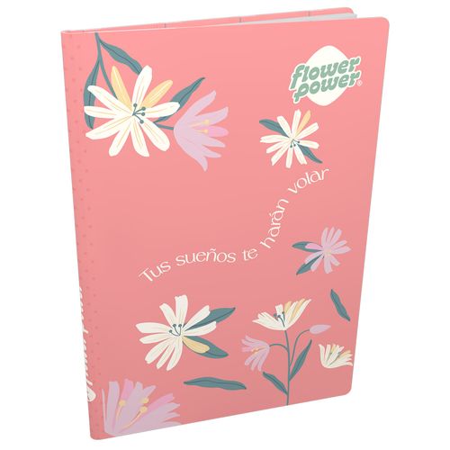 Cuaderno Cosido Pasta Dura  Flower Power Tus Sueños Te Harán Volar