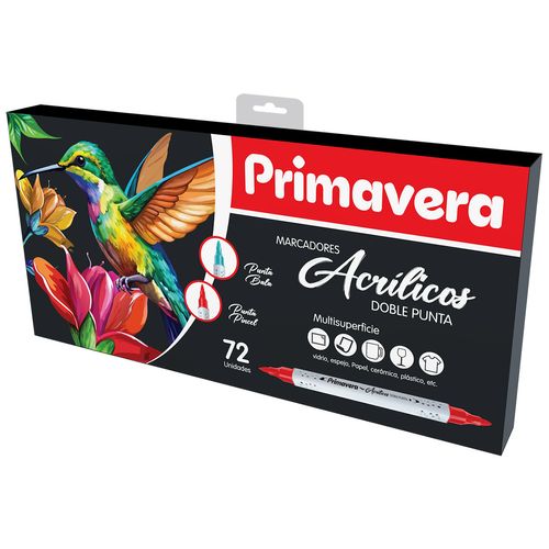Marcador Acrílico Doble Punta X 72