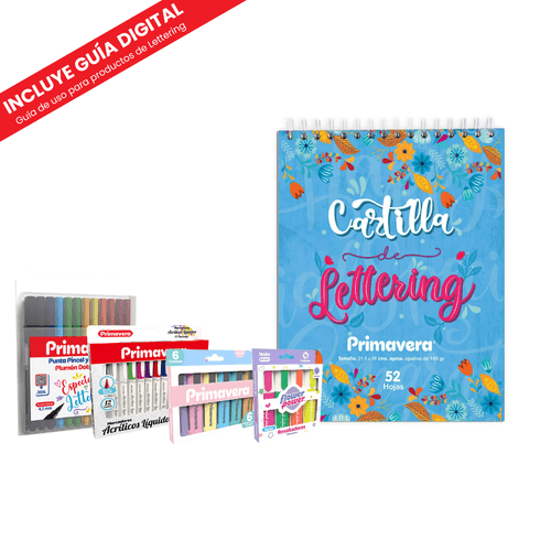 Combo Kit Intermedio de Lettering con Marcadores Doble Punta